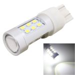 2 PCS T20 4.2W 630LM Weißlicht-Doppelkabel 21 LED 2835 SMD Auto-Bremslicht Tagfahrlicht, DC 12V