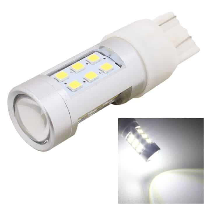 2 PCS T20 4.2W 630LM Weißlicht-Doppelkabel 21 LED 2835 SMD Auto-Bremslicht Tagfahrlicht, DC 12V – Bild 1