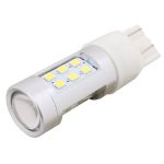 2 PCS T20 4.2W 630LM Weißlicht-Doppelkabel 21 LED 2835 SMD Auto-Bremslicht Tagfahrlicht, DC 12V – Bild 2