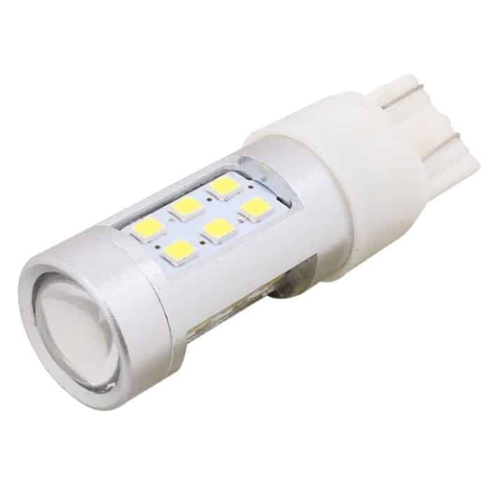 2 PCS T20 4.2W 630LM Weißlicht-Doppelkabel 21 LED 2835 SMD Auto-Bremslicht Tagfahrlicht, DC 12V – Bild 2