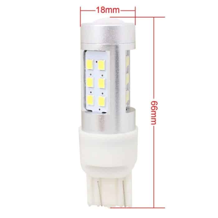 2 PCS T20 4.2W 630LM Weißlicht-Doppelkabel 21 LED 2835 SMD Auto-Bremslicht Tagfahrlicht, DC 12V – Bild 6