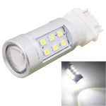 2 PCS T25 4.2W 630LM Weißlicht-Doppelkabel 21 LED 2835 SMD Auto-Bremslicht Tagfahrlicht, DC 12V
