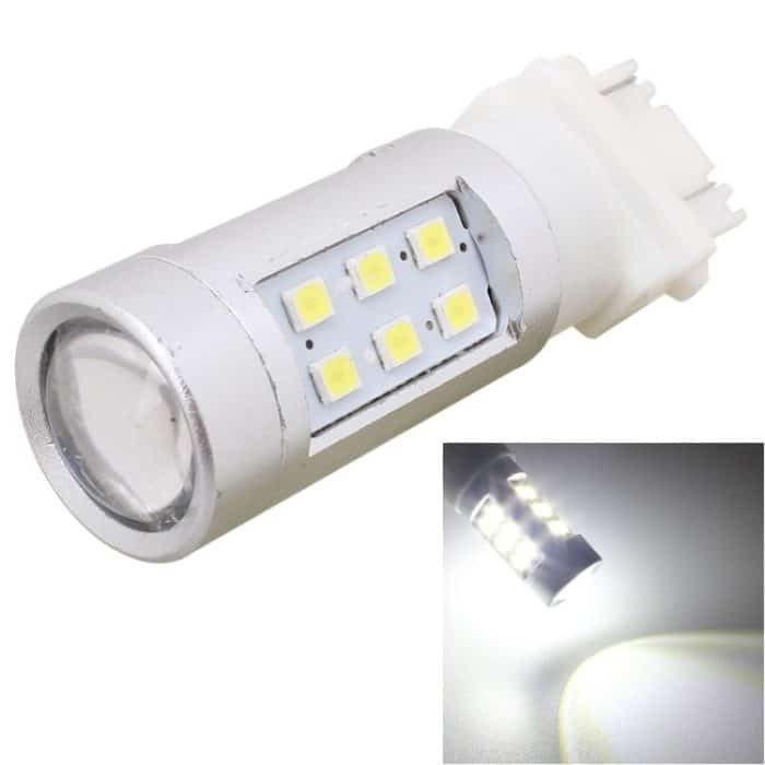 2 PCS T25 4.2W 630LM Weißlicht-Doppelkabel 21 LED 2835 SMD Auto-Bremslicht Tagfahrlicht, DC 12V – Bild 1