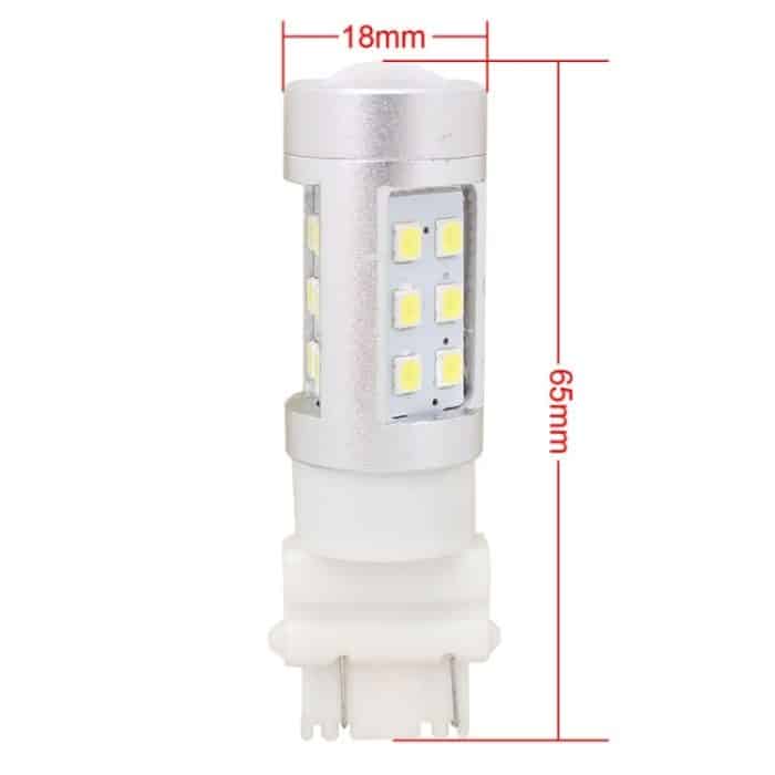 2 PCS T25 4.2W 630LM Weißlicht-Doppelkabel 21 LED 2835 SMD Auto-Bremslicht Tagfahrlicht, DC 12V – Bild 6