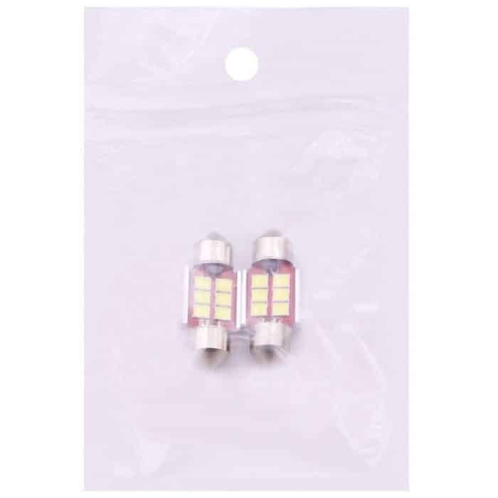 2 PCS 31mm 2.5W 180LM Weißlicht 6 LED SMD 2835 CANBUS Kennzeichen Leselampen Autolampe – Bild 5