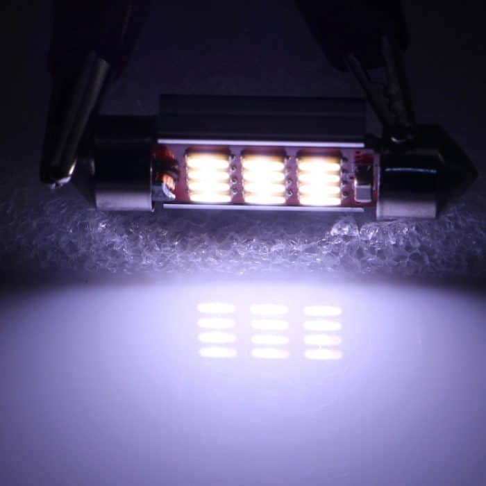 2 PCS 36mm 3.5W 180LM Weißlicht 12 LED SMD 4014 CANBUS Kennzeichen Leselampen Autolampe – Bild 4