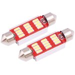 2 PCS 39mm 3.5W 180LM Weißlicht 12 LED SMD 4014 CANBUS Kennzeichen Leselampen Autolampe – Bild 2