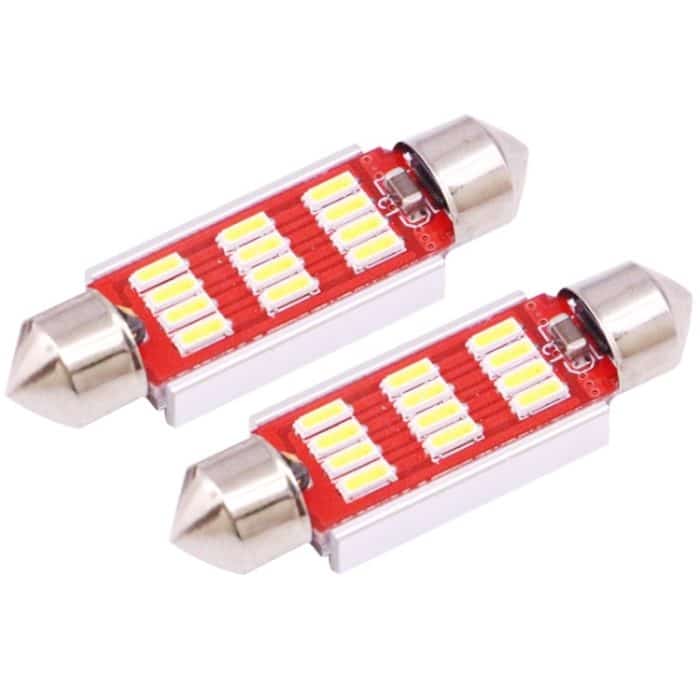 2 PCS 39mm 3.5W 180LM Weißlicht 12 LED SMD 4014 CANBUS Kennzeichen Leselampen Autolampe – Bild 2
