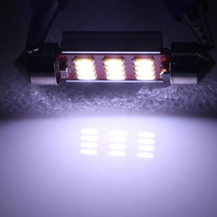 2 PCS 41mm 3.5W 180LM Weißlicht 12 LED SMD 4014 CANBUS Kennzeichen Leselampen Autolampe – Bild 4