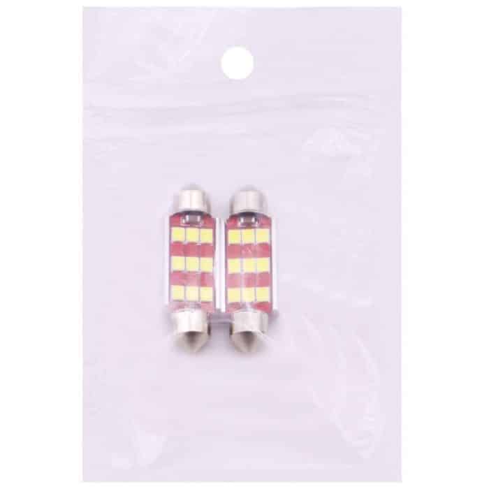 2 PCS 41mm 3.5W 180LM Weißlicht 12 LED SMD 4014 CANBUS Kennzeichen Leselampen Autolampe – Bild 5