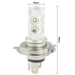 H4 60W Weiß 12 CREE LED Nebelscheinwerfer für Fahrzeuge, DC 12-30V – Bild 5