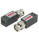 2 Stück 1 Kanal Passive Video Balun UTP BNC Cat5 Transceiver (grau)