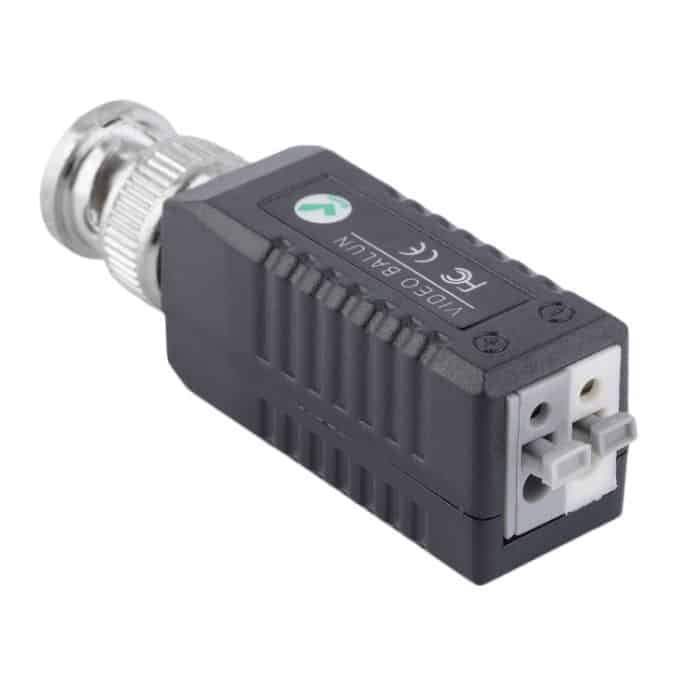 2 Stück CCTV Twisted BNC Single Channel Passive Video Balun Transceiver (schwarz) – Bild 3