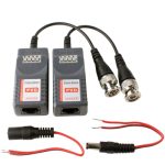 2 PCS Passive Video Balun mit Power -Video / Daten (grau)