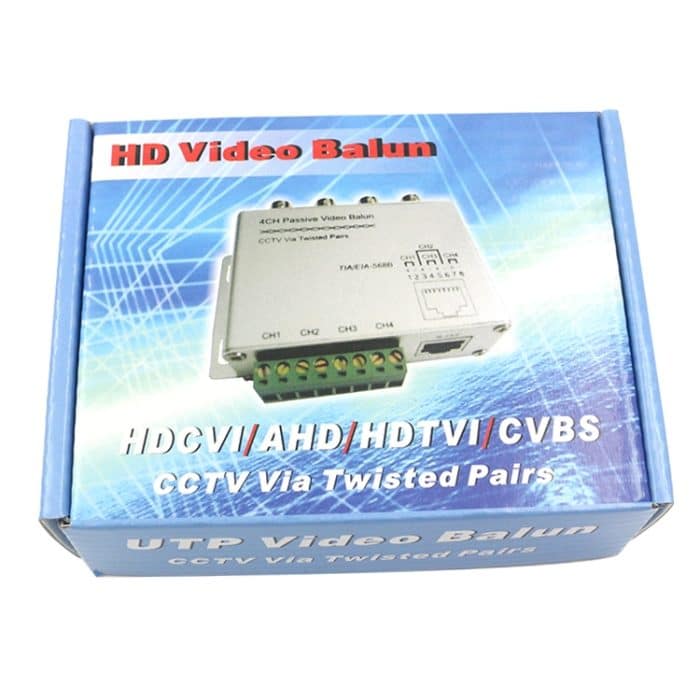 UTP 4-Kanal passive Video-Balun-Transceiver (Silber) – Bild 6