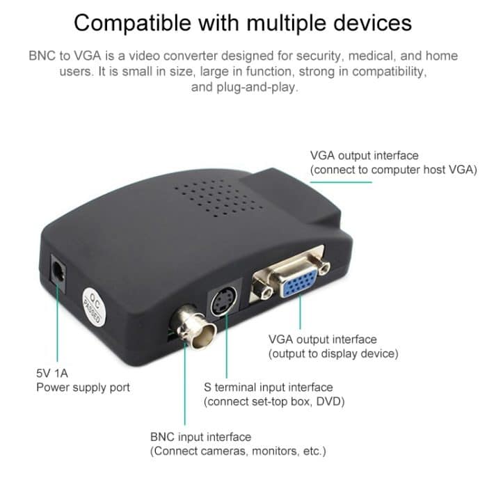 S-Video / BNC zu VGA Signal Wandler – Bild 4