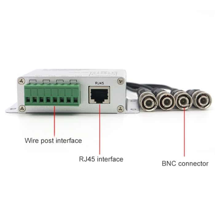 4 CH UTP Passive Video Balun, Videoüberwachung über Twisted Pairs – Bild 4