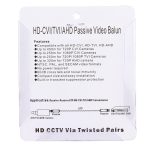 2 PCS 202E-HD CVI / TVI / AHD 1CH Passiver Video-Balun-Koaxialadapter – Bild 5