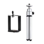 Tragbarer 360-Grad rotierendes Mobiltelefon-Shooting-Stativ (Silber) – Bild 3