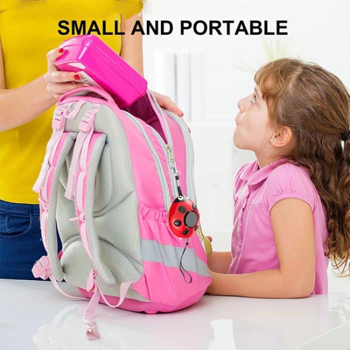 Marienkäfer Personenalarm, Selbstverteidigung Verteidigen Wolf, Minialarm für Mädchen und Kinder (rot) – Bild 7