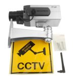 Gefälschte drahtlose Dummy-Überwachungs-IR-LED-Überwachungskamera mit 45 Umdrehungen (Silber) – Bild 6