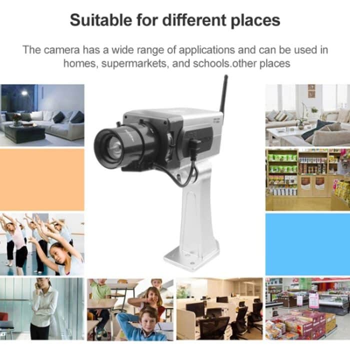 Gefälschte drahtlose Dummy-Überwachungs-IR-LED-Überwachungskamera mit 45 Umdrehungen (Silber) – Bild 9