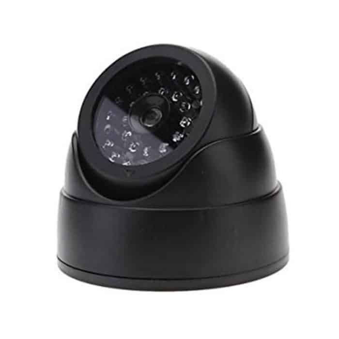 Realistisch aussehende Dummy Security CCTV-Kamera mit blinkender roter LED (schwarz) – Bild 1