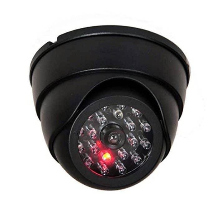 Realistisch aussehende Dummy Security CCTV-Kamera mit blinkender roter LED (schwarz) – Bild 2