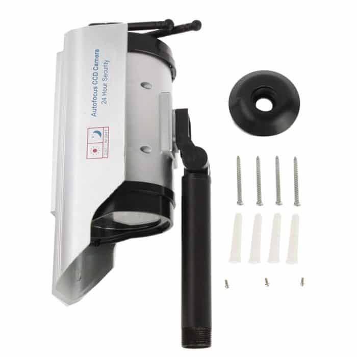 Solarbetriebene realistisch aussehende Dummy-Kamera mit blinkendem rotem LED-Licht – Bild 4