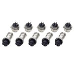 DIY 16mm 6-Pin GX16 Aviation Plug Socket Connector (5 Stück in einem Paket, der Preis ist für 5 PCs)