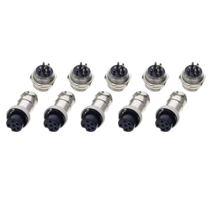 DIY 16mm 6-Pin GX16 Aviation Plug Socket Connector (5 Stück in einem Paket, der Preis ist für 5 PCs) – Bild 1