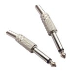 JL0056 6.36mm Audio-Buchsenstecker (10 Stück in einem Paket, der Preis ist für 10 Stück) (Silber) – Bild 2