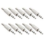 JL0037 3,5-mm-Audio-Buchsenstecker (10 Stück in einem Paket, der Preis ist für 10 Stück) (Silber) – Bild 2