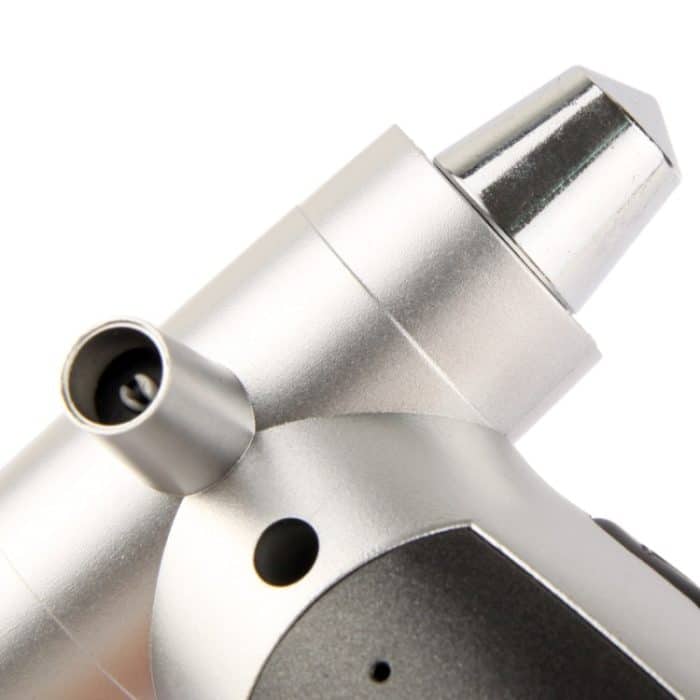 4 in 1 (Digitalreifenanzeige + Taschenlampe + Nothammer + Notgurtschneider) Notdienstwerkzeug (Silber) – Bild 6