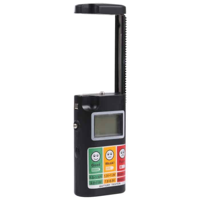 Digital-LCD-Bildschirm-Batterieprüfgerät für R20S / R14S / R6S / R03 / R1 / Taste / 6F22 (schwarz) – Bild 1