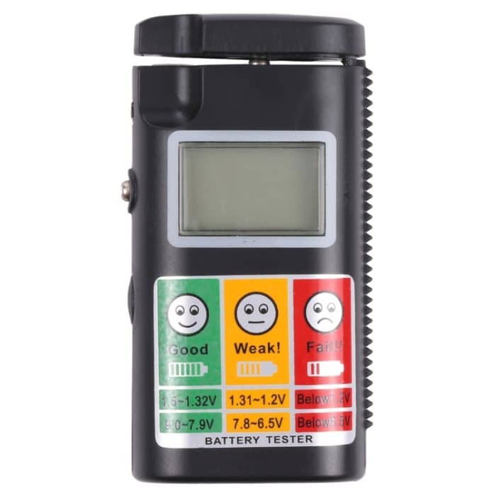 Digital-LCD-Bildschirm-Batterieprüfgerät für R20S / R14S / R6S / R03 / R1 / Taste / 6F22 (schwarz) – Bild 2