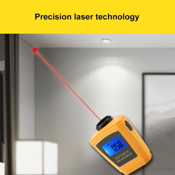 Mini-Ultraschall-Entfernungsmesser mit Laserpointer (orange) – Bild 6