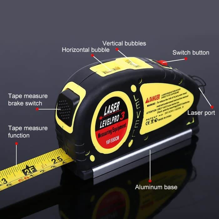 Laserniveau mit Tape Measure Pro (550 cm), LV-05 (gelb) – Bild 7