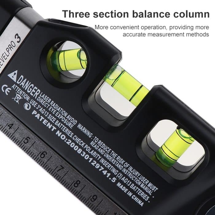 Laserebene mit Maßband Pro 3 (250 cm), LV-03 (schwarz) – Bild 7