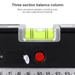 Laserebene mit Maßband Pro 4 (100 cm) / Level Blasen mit LED-Licht, LV-04 (schwarz) – Bild 6