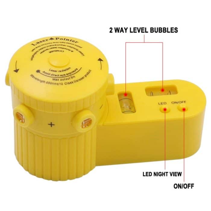 LV-06 8-Funktion Laser-Level-Leveler mit Stativ (gelb) – Bild 4