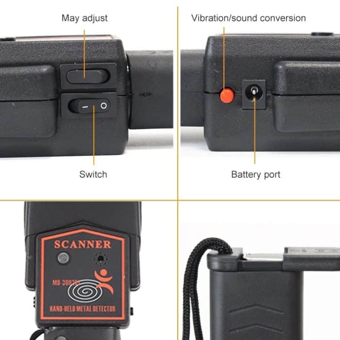 Super Scanner Stab Metalldetektor (MD-3003B1) (Schwarz) – Bild 5
