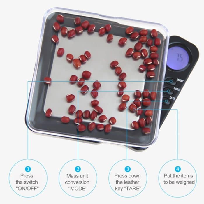 Professionelle digitale Taschenskala (0,1 g ~ 500g) – Bild 5