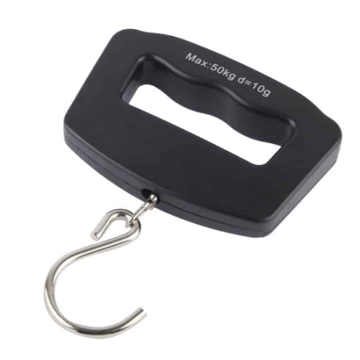 50 kg x 10 g LCD-Waage für elektronische Reisegepäckhaken (schwarz) – Bild 4