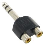 6,35 mm Stecker auf 2 Cinch-Stereo-Kopfhöreranschlussadapter