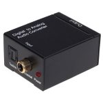 Digitaler optischer Koax-Analog-Cinch-Audiokonverter (schwarz)
