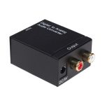 Digitaler optischer Koax-Analog-Cinch-Audiokonverter (schwarz) – Bild 2