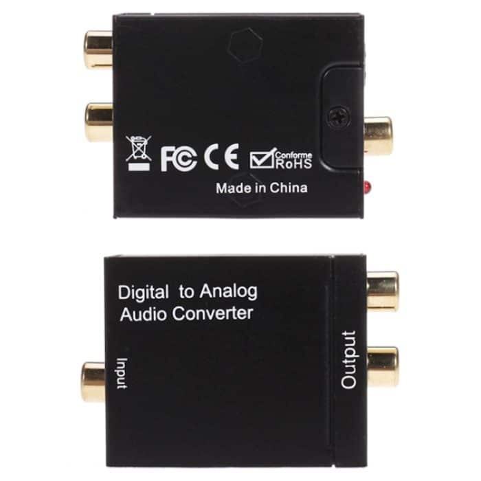 Digitaler optischer Koax-Analog-Cinch-Audiokonverter (schwarz) – Bild 6