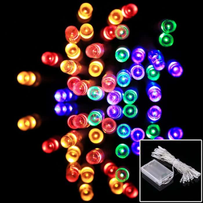 S-FC-4324.jpg 3m String Dekoration Licht, Für die Weihnachtsfeier 30 LED, RGB-Licht, 2-Mode-Blitz, batteriebetrieben – Bild 1