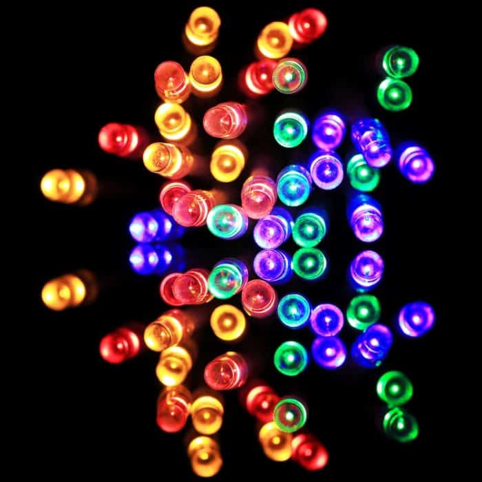 3m String Dekoration Licht, Für die Weihnachtsfeier 30 LED, RGB-Licht, 2-Mode-Blitz, batteriebetrieben – Bild 6